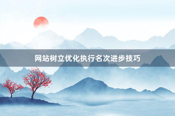 网站树立优化执行名次进步技巧